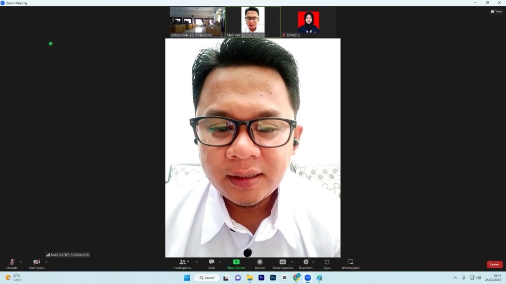 Mas Kades Menjadi Narasumber Tentang Lomba Gotong Royong di Kabupaten Bojonegoro
