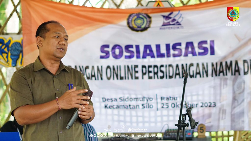Kemitraan UNMUH Jember, Pengadilan Negeri, dan Pemerintah Desa Sidomulyo Gelar Sosialisasi Persidangan Online atau Tilik Desa