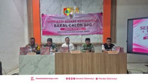Panitia Pemilihan BPD Desa Sidomulyo Gelar Verifikasi Administrasi Bakal Calon Secara Terbuka